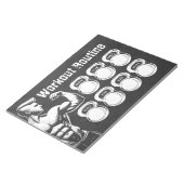 Routine Weekly Planer Chic Gym Kettlebell Notizblock (angewinkelt)