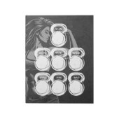 Routine Weekly Planer Chic Gym Kettlebell Notizblock (Rotiert)