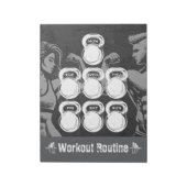 Routine Weekly Planer Chic Gym Kettlebell Notizblock (Rotiert)