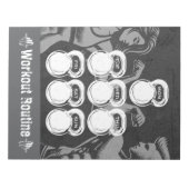 Routine Weekly Planer Chic Gym Kettlebell Notizblock (Vorderseite)