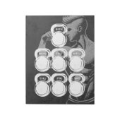 Routine Weekly Planer Chic Gym Kettlebell Notizblock (Rotiert)