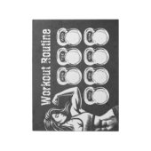 Routine Weekly Planer Chic Gym Kettlebell Notizblock (Rotiert)