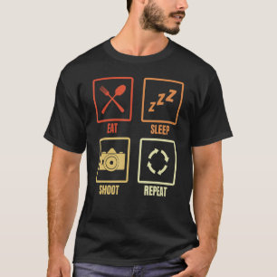 Routinemäßige Fotografie-Fotograf-Kamera T-Shirt