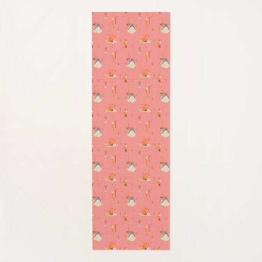 Routinemäßige Yoga-Posen rosa Yogamatte (Vorderseite)