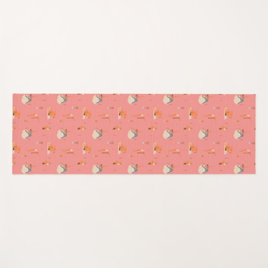 Routinemäßige Yoga-Posen rosa Yogamatte (Vorderseite (Horizontal))