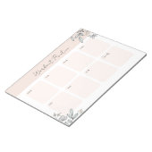 Routinemäßiger Wochenplaner Notizblock (angewinkelt)