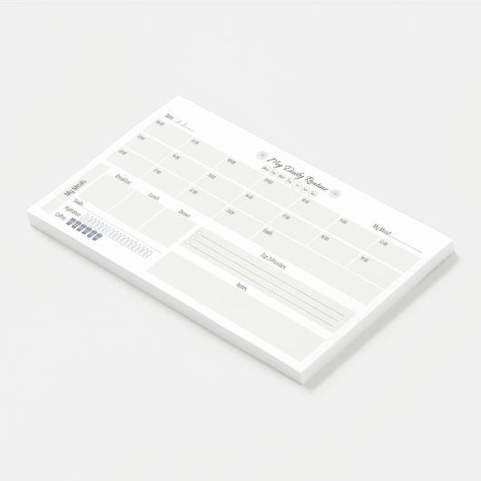 Routineplaner Post-it Klebezettel (angewinkelt)