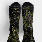 Routing-Prozess farbenfroh Abstrakt, modern Cool d Socken (Oben)