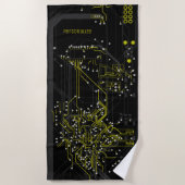 Routing-Prozess farbenfroh Abstrakt, modern Cool d Strandtuch (Vorderseite)