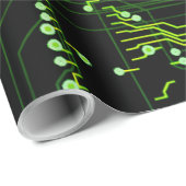 Routing-Prozess Grüner Abstrakter elektronischer G Geschenkpapier (Rolleneckpunkt)