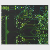 Routing-Prozess Grüner Abstrakter elektronischer G Geschenkpapier (Flach)
