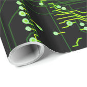 Routing-Prozess Grüner Abstrakter elektronischer G Geschenkpapier (Rolleneckpunkt)