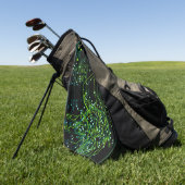 Routing-Prozess Grüner Abstrakter elektronischer G Golfhandtuch (Gras)