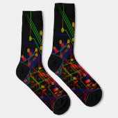 Routing-Prozess Rot-Grün-Abstrakt-Elektronik-Geek Socken (Rechts)