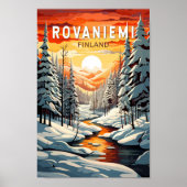 Rovaniemi Finland Reisen Kunst Vintag Poster (Vorne)