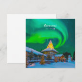 Rovaniemi, Finnland - Magische Aurora Einladung (Vorne/Hinten)