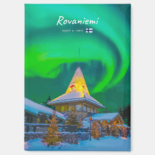 Rovaniemi, Finnland - Magische Aurora Flat Magnet