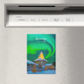 Rovaniemi, Finnland - Magische Aurora Flat Magnet (In Situ (Geschirrspüler))