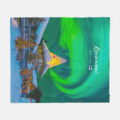 Rovaniemi, Finnland - Magische Aurora Fleecedecke (Vorderseite (Horizontal))