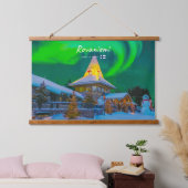 Rovaniemi, Finnland - Magische Aurora  Wandteppich Mit Holzrahmen (Schlafzimmer)