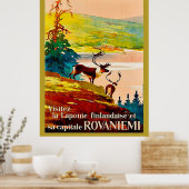 Rovaniemi, Finnland, Rentiere an der Küste Poster (Küche)