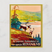 Rovaniemi, Finnland, Rentiere an der Küste Postkarte (Vorderseite)