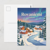 Rovaniemi, Finnland, Winter Postkarte (Vorne/Hinten)