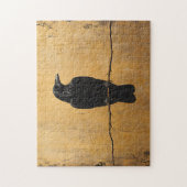 Roven auf einem Zweig Gold Background Puzzle (Vertikal)
