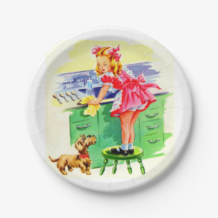 Rover beibringen, wie die Geschirr gewaschen werde Pappteller