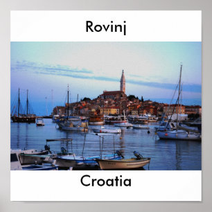 Rovinj Hafen, Kroatien Poster