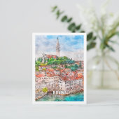 Rovinj Kroatien Ristorante La Vía Postkarte (Stehend Vorderseite)
