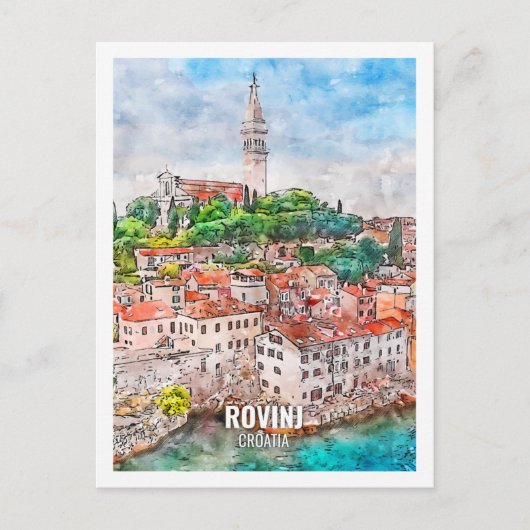 Rovinj Kroatien Ristorante La Vía Postkarte (Vorderseite)