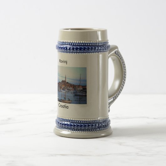 Rovinj, Kroatien-Stein Bierglas (VorderseiteRechts)