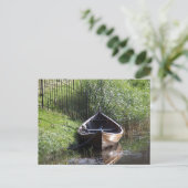 ROW BOAT FLUSS NATURE GRASSES LANDESSCENERY POSTKARTE (Stehend Vorderseite)