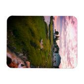 Row Boat in Grass Landscape Photo Magnet (Horizontal)