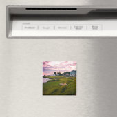 Row Boat in Grass Landscape Photo  Magnet (In Situ (Geschirrspüler))