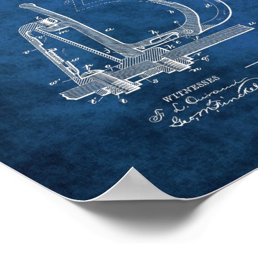 Row Boat Oar Lock Patent Art Poster (Ecke)