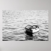 Row Boat on Calm Water Minimalist Nautical Poster (Vorne)