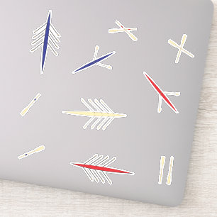 Row Boat Red Blue Rowing Club Aufkleber