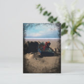 Row Boat Robot Postcard Postkarte (Stehend Vorderseite)