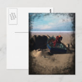 Row Boat Robot Postcard Postkarte (Vorne/Hinten)