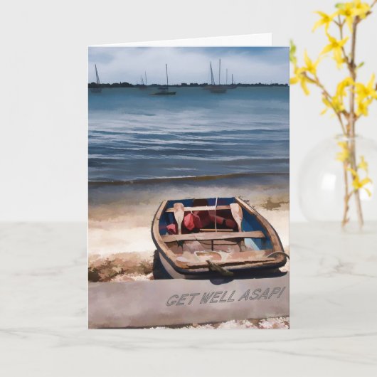 Row Boat wird gut Karte (Gelbe Blume)