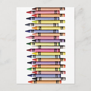 ROW FARBENE CRAYONS GRAFIK BACKGRUNDS FARBEN POSTKARTE