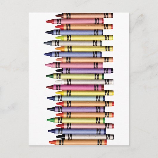 ROW FARBENE CRAYONS GRAFIK BACKGRUNDS FARBEN POSTKARTE (Vorderseite)
