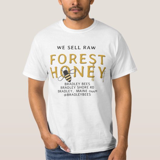 ROW FOREST HONEY BEEKEEPER APIARY T - SHIRT (Vorderseite)