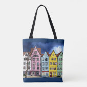 ROW HOUSES ART ALL OVER DRUCKER SHOULDER TASCHE (Rückseite)