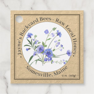 Row Local Honey Neck Tag Kraft Wildblume Geschenkanhänger