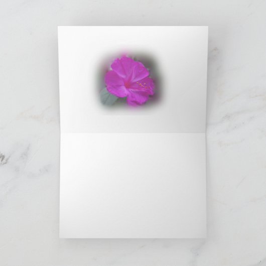 Row of 4 o'clocks- blank or customize dankeskarte (Innenseite)