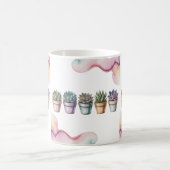Row of mini potted succulents kaffeetasse (Mittel)