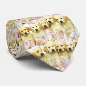 Row of Puppy Bunnies Krawatte (Gerollt)